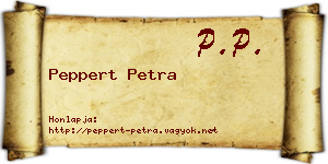 Peppert Petra névjegykártya
